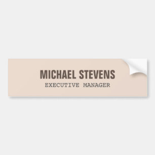 Bold Text Stylish Professional Bumper Sticker