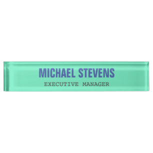 Bold Text Stylish Professional Nameplate