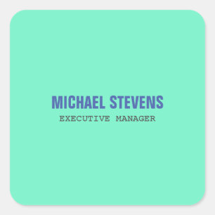 Bold Text Stylish Professional Square Sticker
