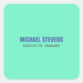 Bold Text Stylish Professional Square Sticker