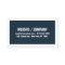 Bold Text Wide Border Business Card - blue / white