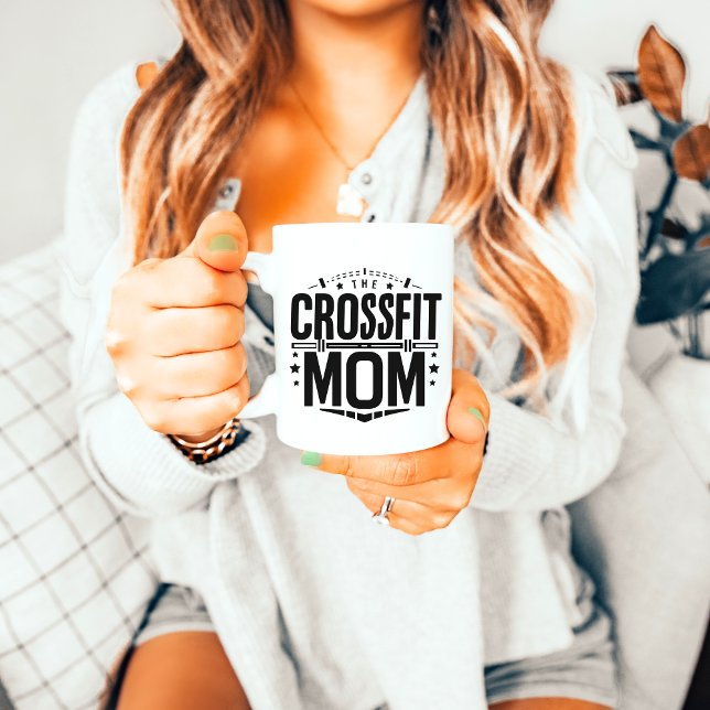 Bold  "The CrossFit Mum"  Barbell Mug (Creator Uploaded)