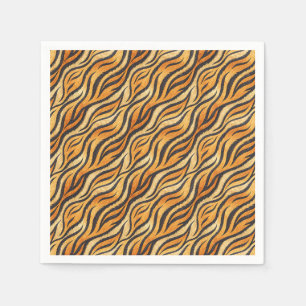 Bold Tiger Stripe Pattern – Exotic Animal Print Napkin