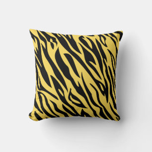 Bold Tiger Stripe Pattern Throw Pillow
