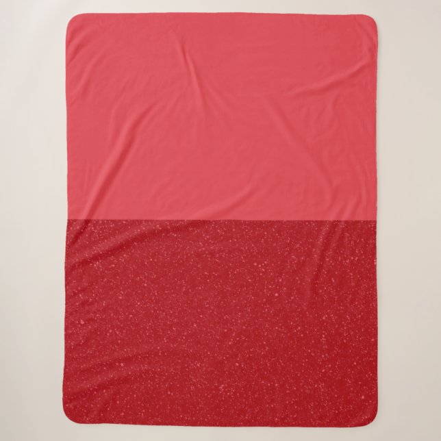 Bold Tomato Red Duo Sherpa Blanket – Customisable (Front)