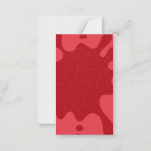 Bold Tomato Red Splash Glitter Note Card (Custom)