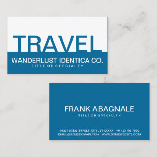 bold TRAVEL (colour customisable) Business Card