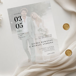 Bold Trending Photo Wedding Acrylic Invitations