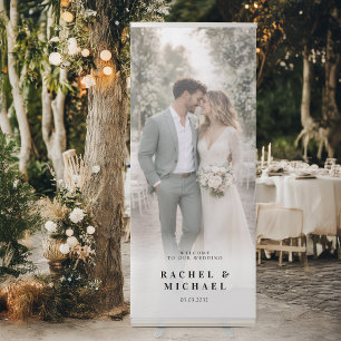 Bold Trending Photo Wedding Welcome Retractable Banner