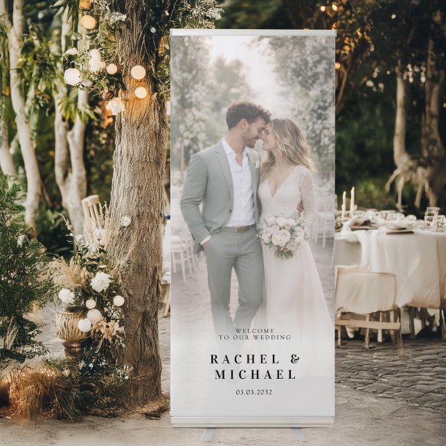 Bold Trending Photo Wedding Welcome Retractable Banner (Bold Trending Photo Wedding Welcome Retractable Banner)