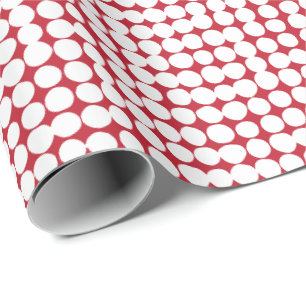 Bold, trendy white circles/dots wrapping paper