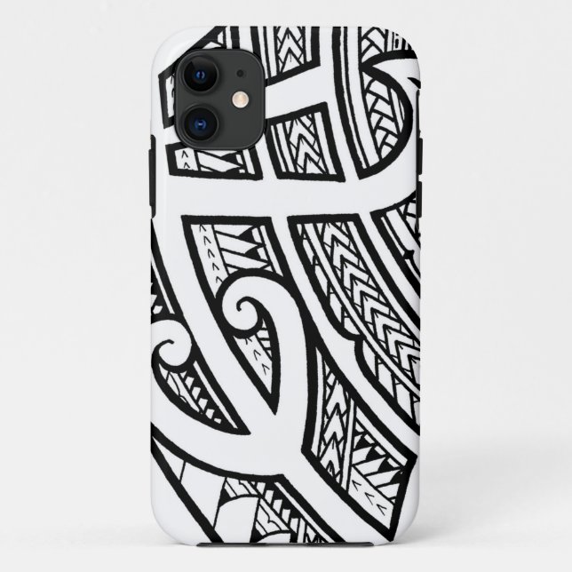 Bold tribal tattoo Island design with spearheads Case-Mate iPhone Case (Back)