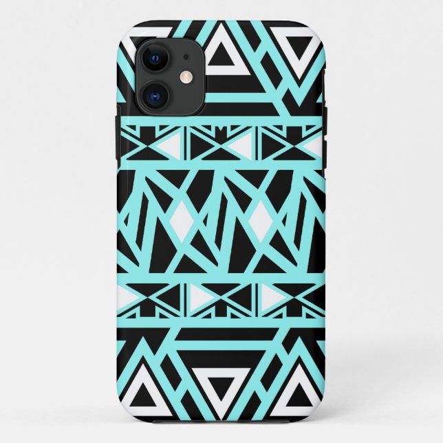 Bold Tribal Turquoise Case-Mate iPhone Case (Back)