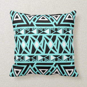 Bold Tribal Turquoise Cushion