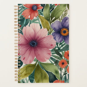 Bold Tropical Botanical Monogram Planner