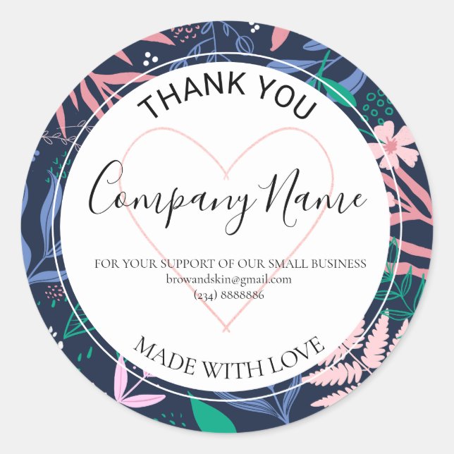 Bold Tropical Botanical Product Label Vibrant  (Front)