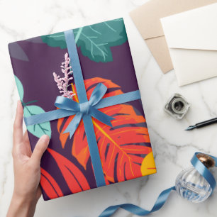 Bold Tropical Leaves Wrapping Paper