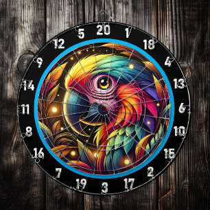 Bold Tropical Parrot Dartboard Adventure