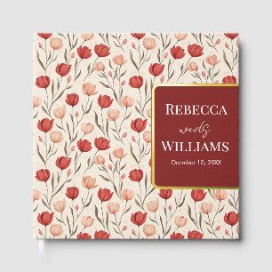 Bold Tulip Boho Wedding Guest Book
