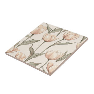 Bold Tulip Ceramic Tiles  For Modern Bathroom