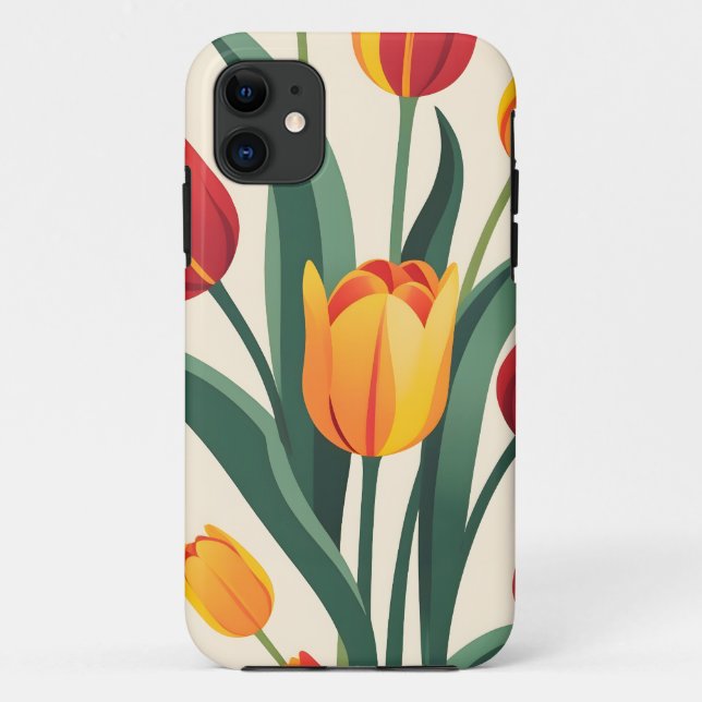 Bold Tulip Illustration Case-Mate iPhone Case (Back)