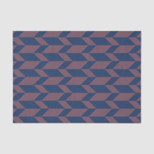 Bold Two Tone Arrow Chevron Stripe Dark Blue Pink Tissue Paper