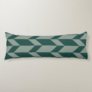 Bold Two Tone Arrow Chevron Stripe Green Tones Body Cushion