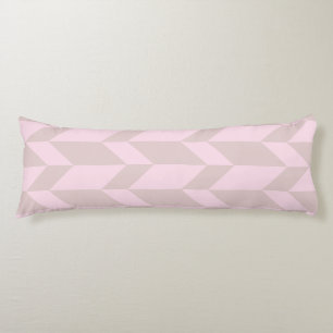 Bold Two Tone Arrow Chevron Stripe Neutral Pinks Body Cushion