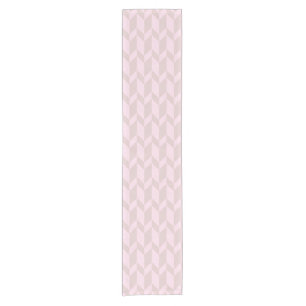 Bold Two Tone Arrow Chevron Stripe Neutral Pinks Short Table Runner