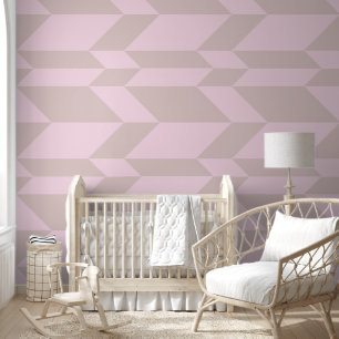 Bold Two Tone Arrow Chevron Stripe Neutral Pinks Wallpaper