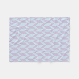 Bold Two Tone Arrow Chevron Stripe Powder Pastel Fleece Blanket