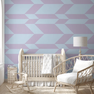 Bold Two Tone Arrow Chevron Stripe Powder Pastel Wallpaper