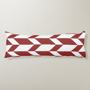 Bold Two Tone Arrow Chevron Stripe Red White Body Cushion