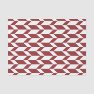 Bold Two Tone Arrow Chevron Stripe Red White Tissue Paper