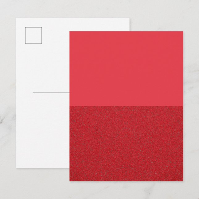 Bold Two-Tone Red Invitation Postcard – Customise (Front/Back)