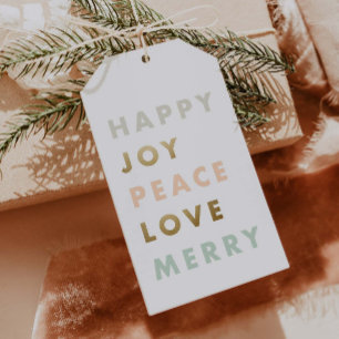 Bold Type Holiday  Gift Tags