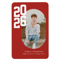 Bold Type Red Graduation Flexible Photo Magnet