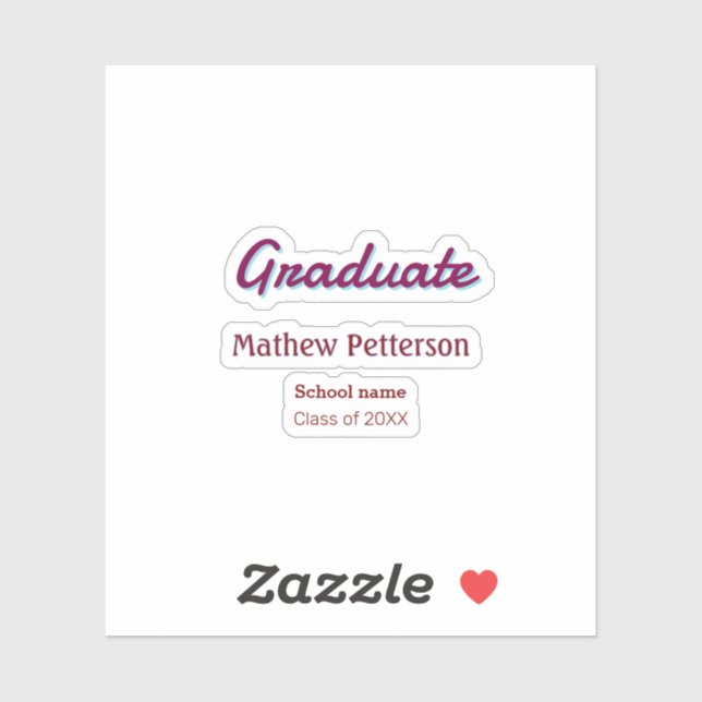 Bold type simple mauve classy modern graduation pi (Sheet)