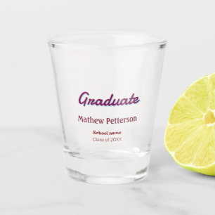 Bold type simple mauve classy modern graduation pi shot glass