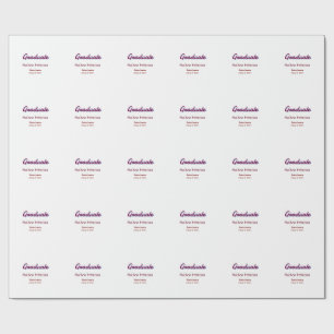 Bold type simple mauve classy modern graduation pi wrapping paper