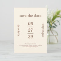 Bold Typographic Neutral Mocha Modern Wedding