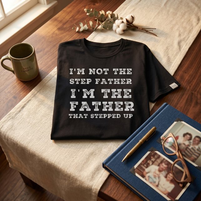 Bold Typographic Stepdad Pride Blended Family Fath T-Shirt (Bold Typographic Stepdad Pride Blended Family Father That Stepped Up Tshirt )