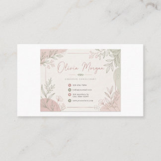 Bold Typography Black White Editorial Business Car Card