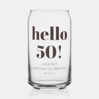 Bold Typography Brown Modern 50th Birthday Favour