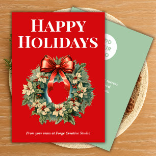 Bold Typography Business Christmas Card
