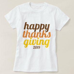 Bold typography Friendsgiving 2019 fall colour T-Shirt