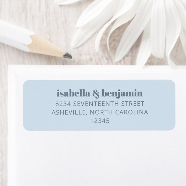 Bold Typography Glacier Blue Modern Wedding (Insitu)
