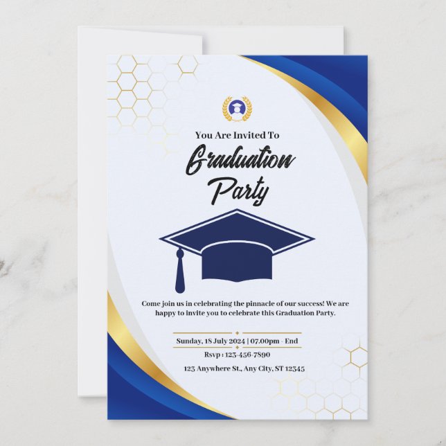 Bold Typography Graduation Invite (Front)