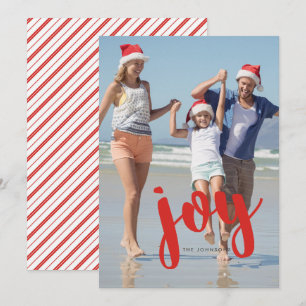 Bold Typography Joy Photo Holiday Card