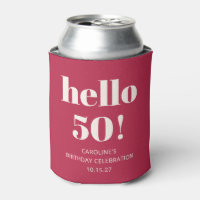 Bold Typography Magenta Red Ivory Modern Birthday